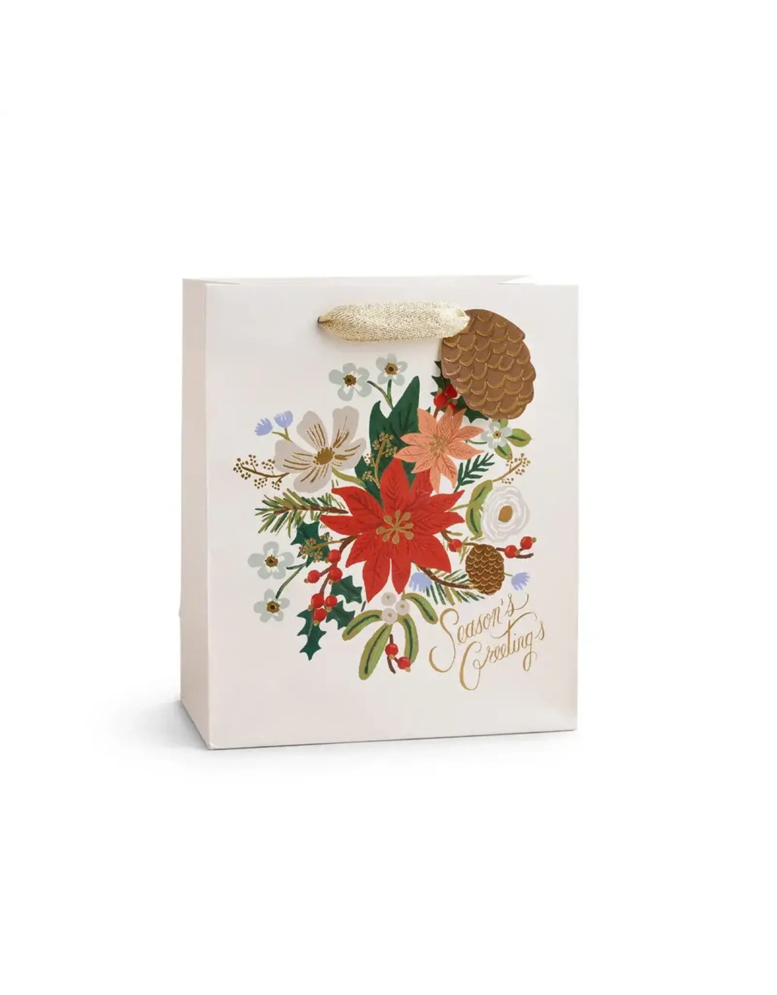 Rifle Paper Holiday Bouquet Gift Bag - Medium