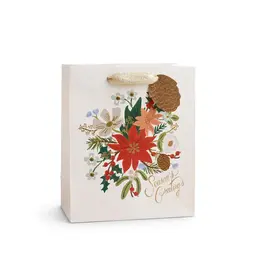Rifle Paper Holiday Bouquet Gift Bag - Medium