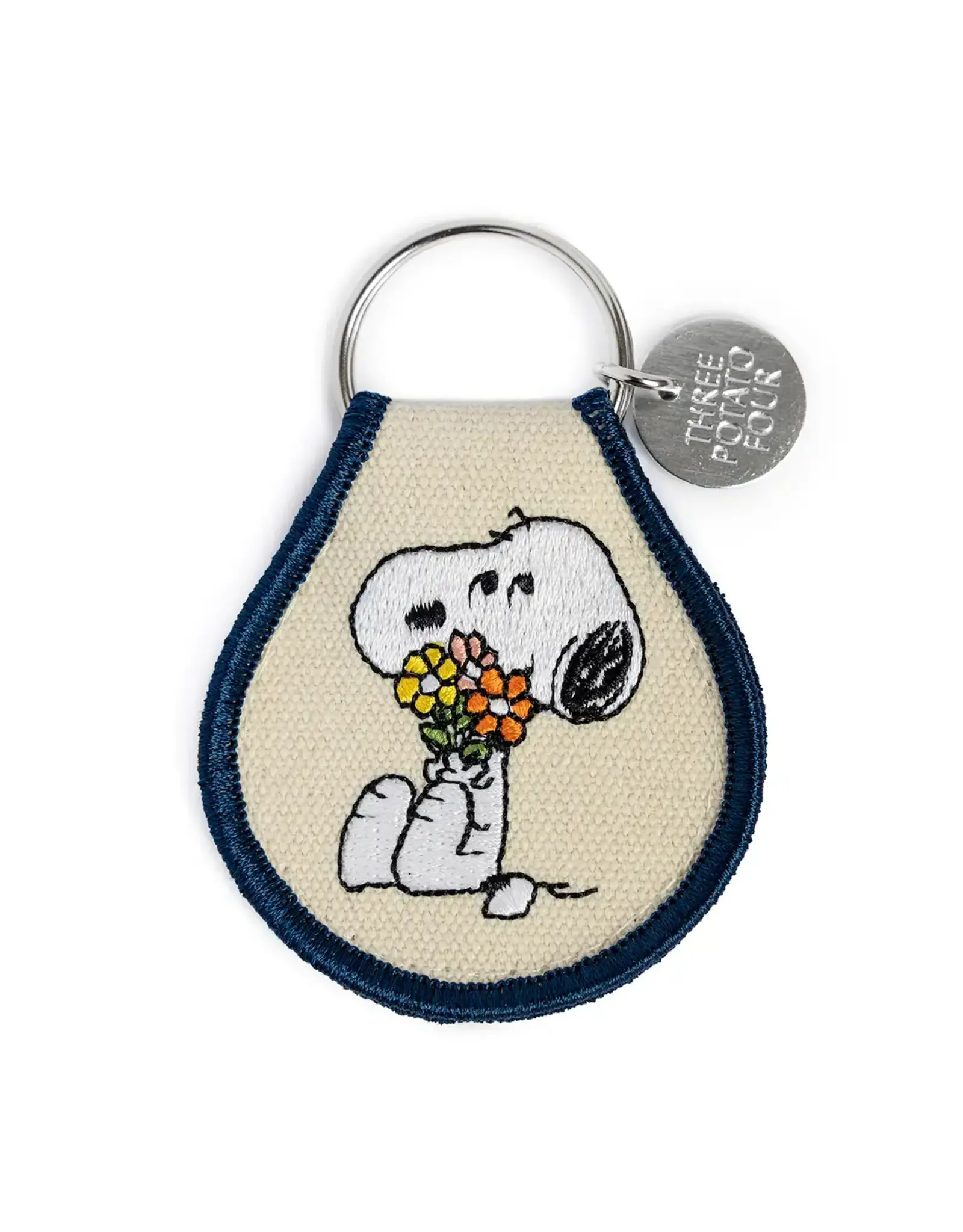 Three Potato Four 3P4 X Peanuts® - Snoopy Flower Bouquet Patch Keychain