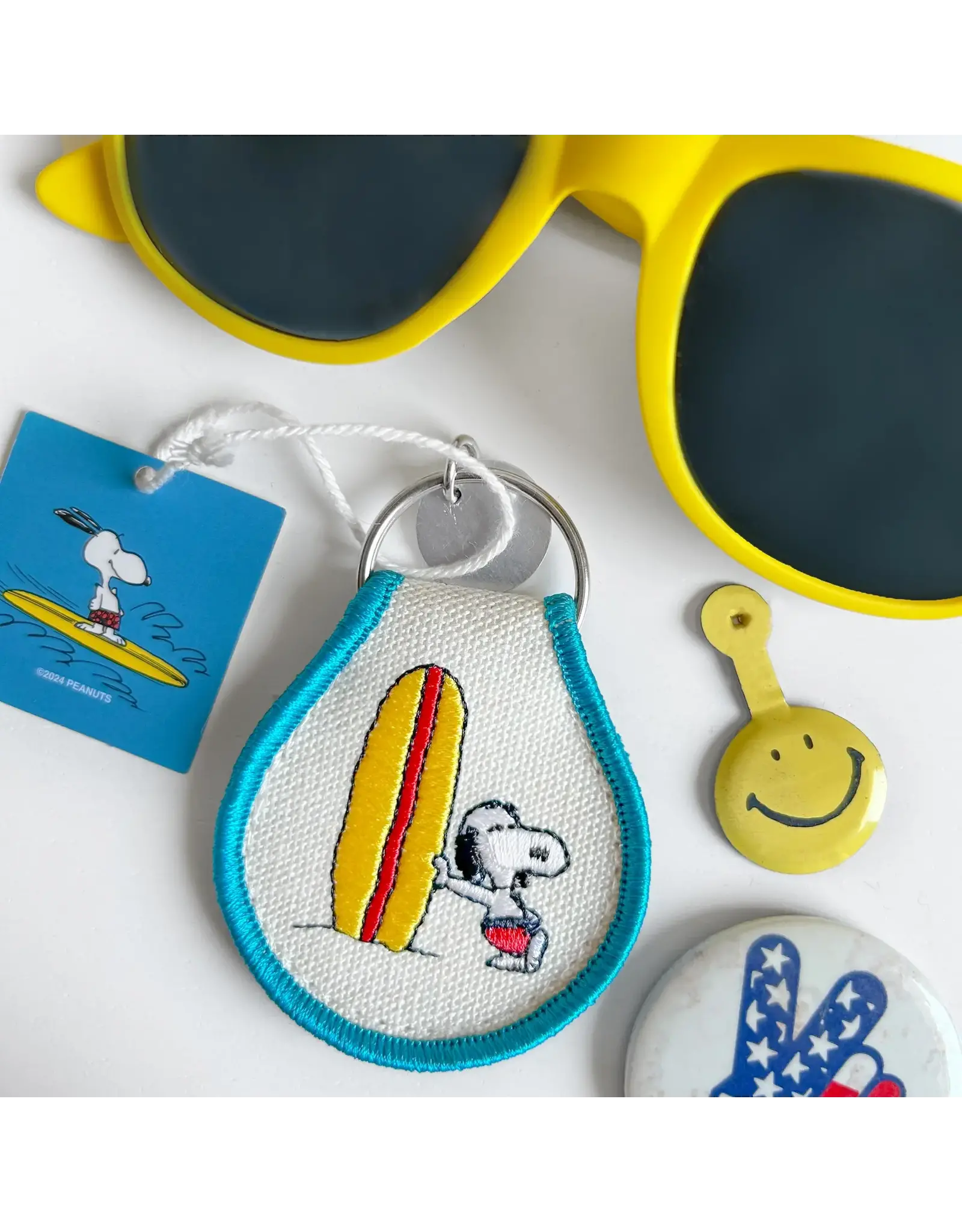 Three Potato Four 3P4 X Peanuts® - Snoopy Surf Patch Keychain