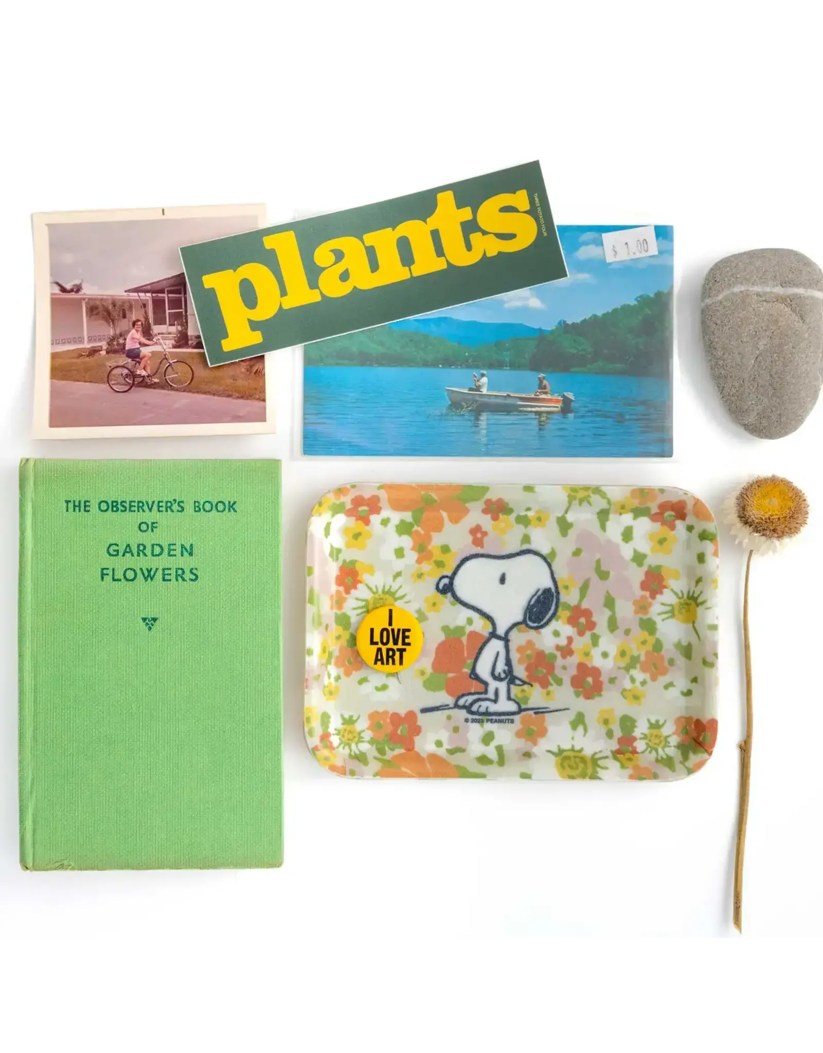 Three Potato Four 3P4 X Peanuts® - Snoopy Wildflowers Vintage-Style Tray