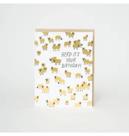 Egg Press Birthday Sheep Herd Card