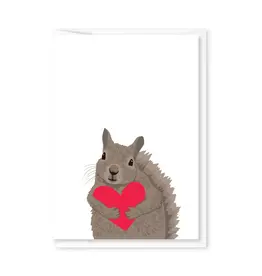 Modern Printed Matter Squirrel Heart Enclosure Card