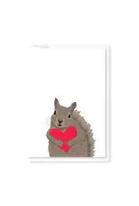 Modern Printed Matter Squirrel Heart Enclosure Card