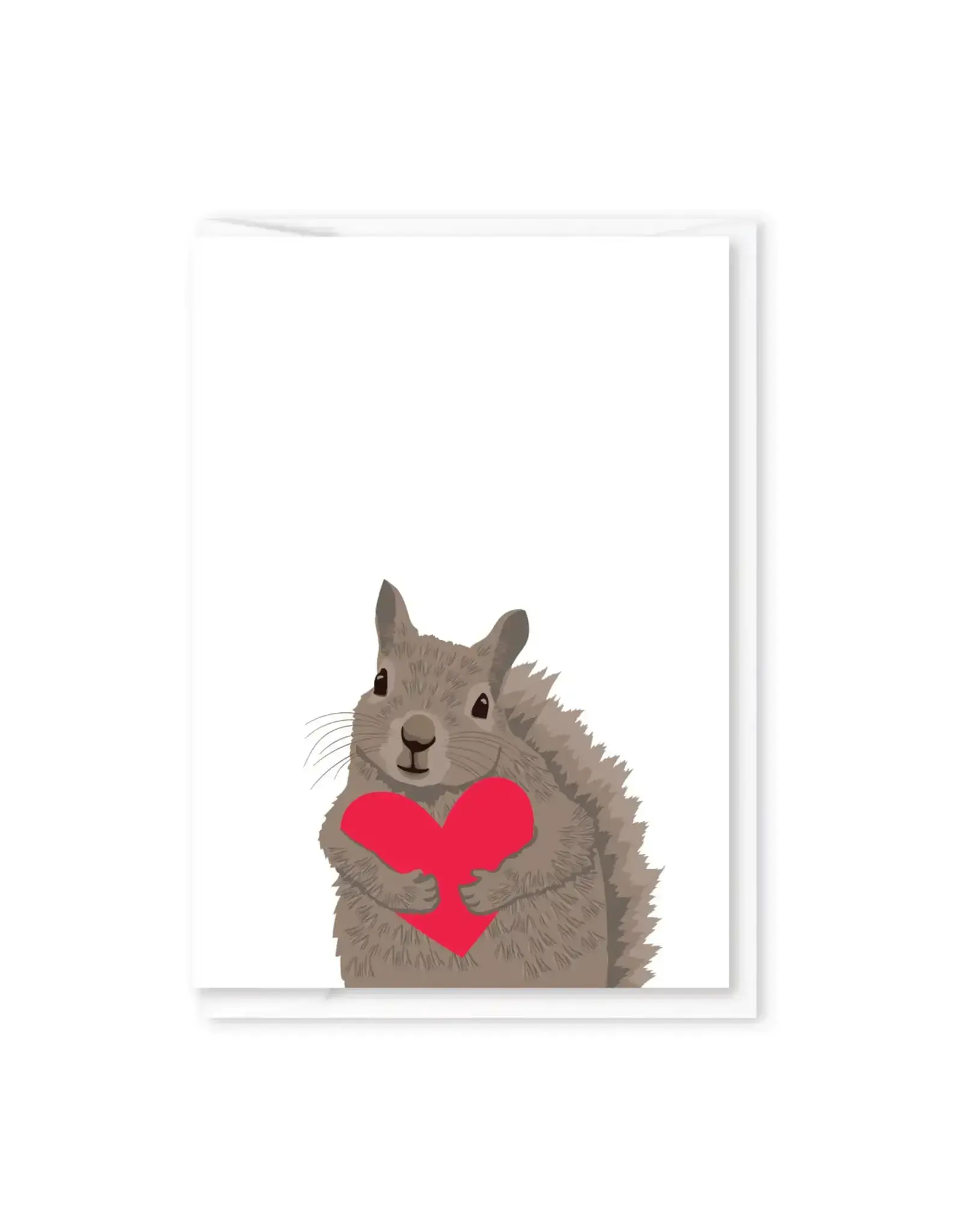Modern Printed Matter Squirrel Heart Enclosure Card