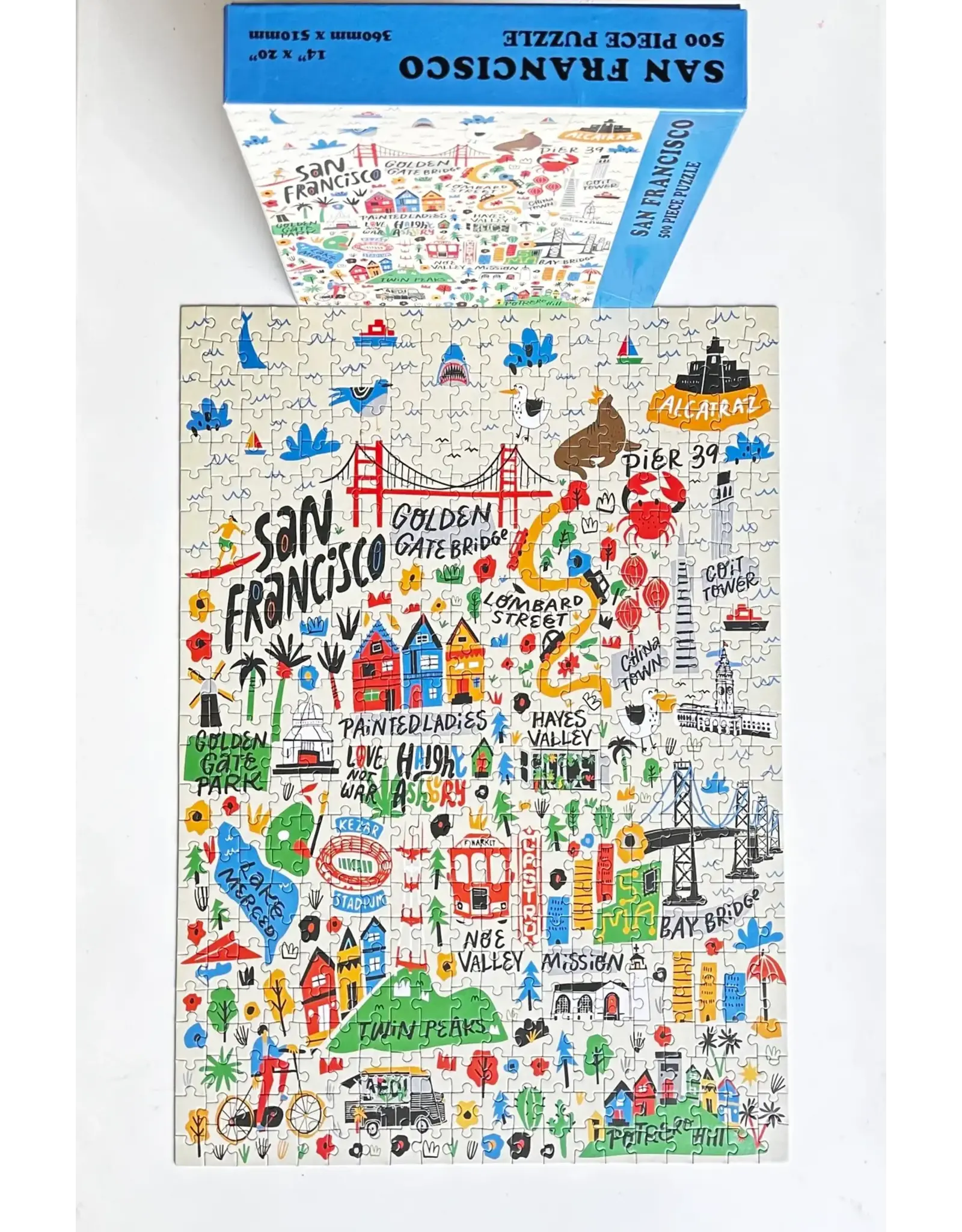 Local Notion Cartoon Map 500 pc Puzzle