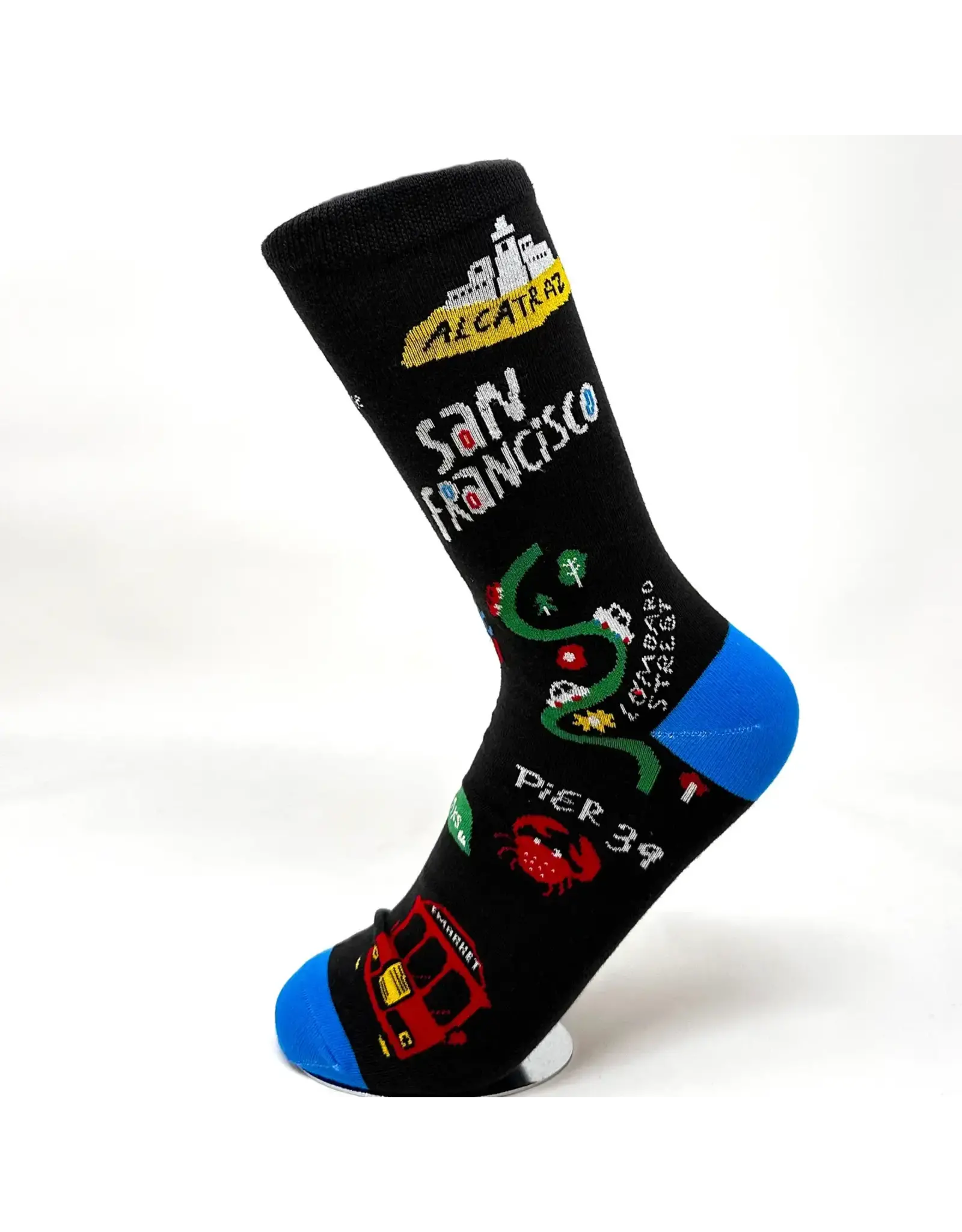 Local Notion Men's Socks - Cartoon Map of San Francisco