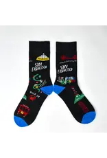 Local Notion Women's Socks - Cartoon Map of San Francisco