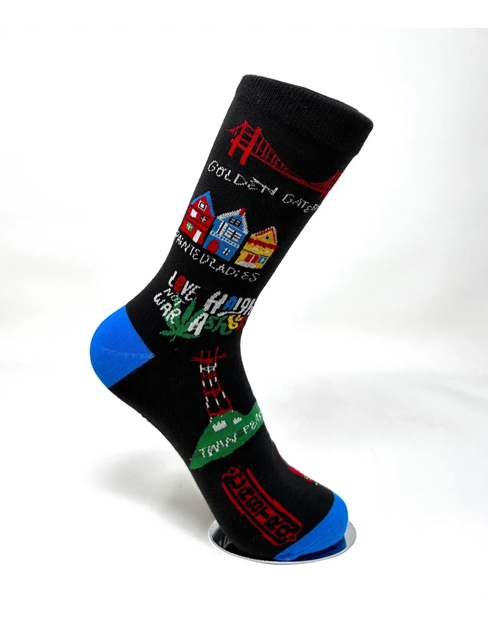 Local Notion Women's Socks - Cartoon Map of San Francisco