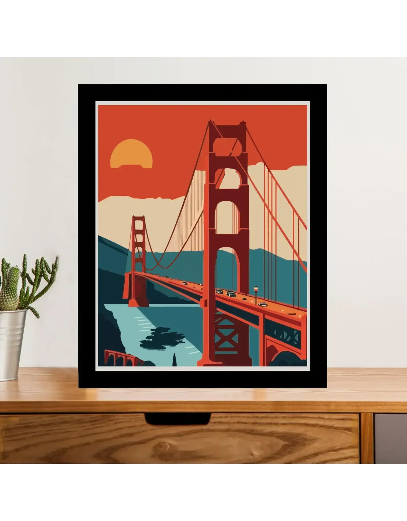 Local Notion Golden Gate Evening Commute Print - 8x10