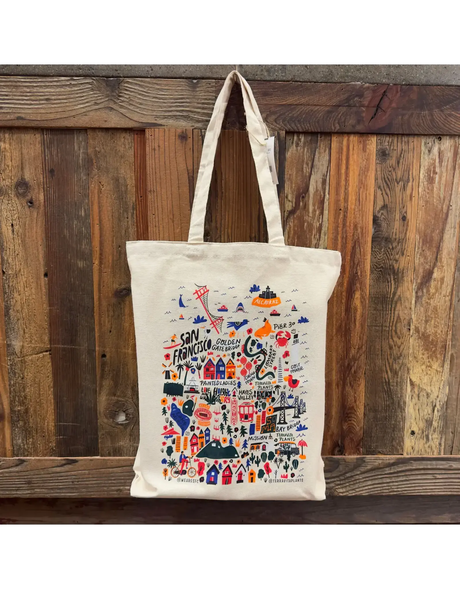 Local Notion San Francisco Cartoon Map Tote