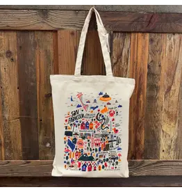 Local Notion San Francisco Cartoon Map Tote