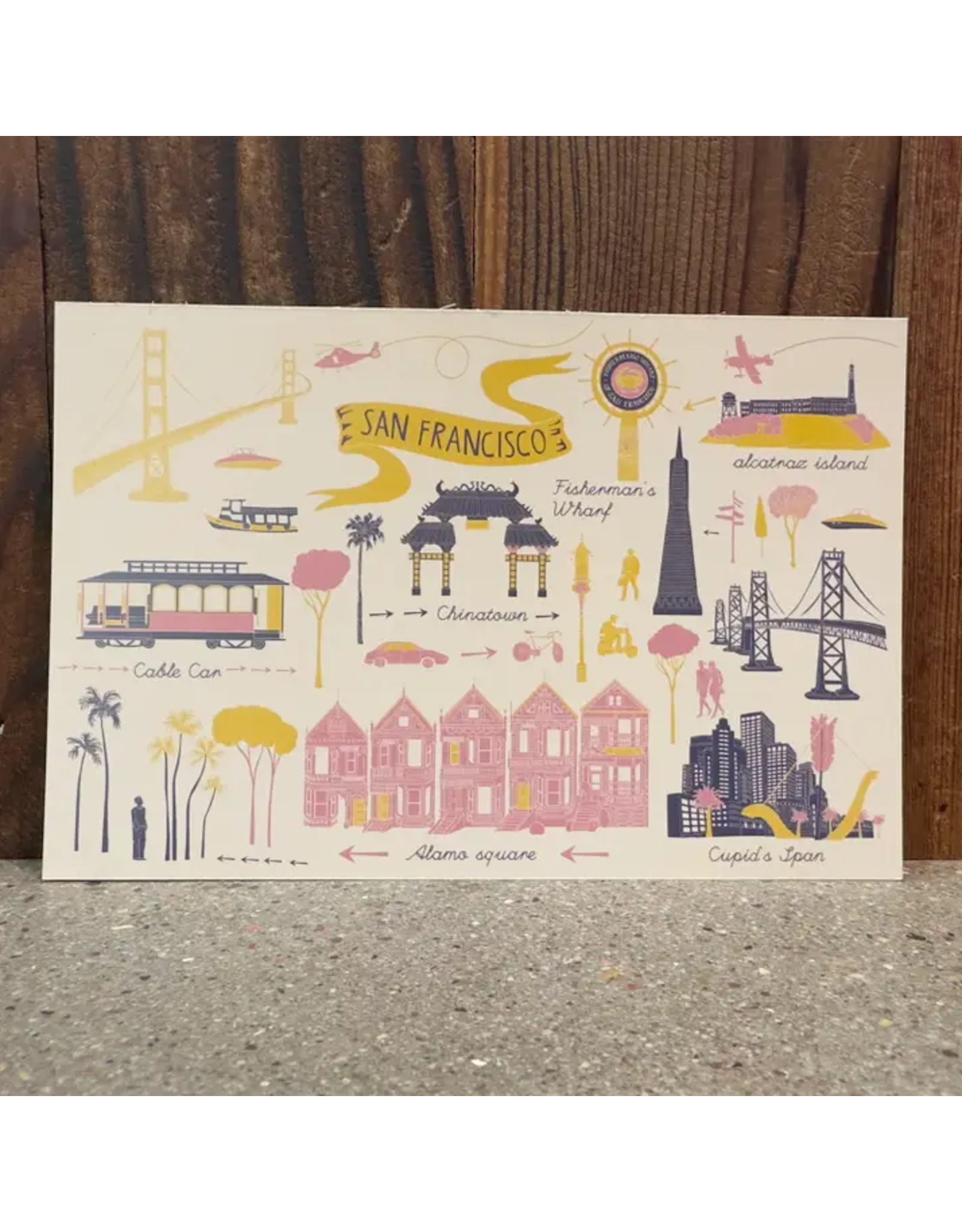 Local Notion San Francisco Landmarks Postcard