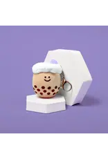 A Jar Of Pickles Mini Boba Milk Tea Plushie Keychain - Pink