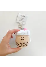 A Jar Of Pickles Mini Boba Milk Tea Plushie Keychain - Pink