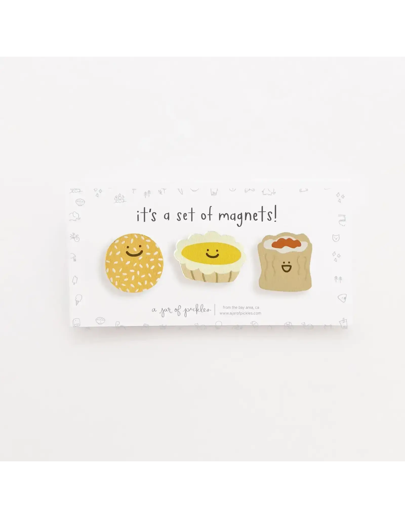 A Jar Of Pickles Dim Sum Wood Magnet Set of 3