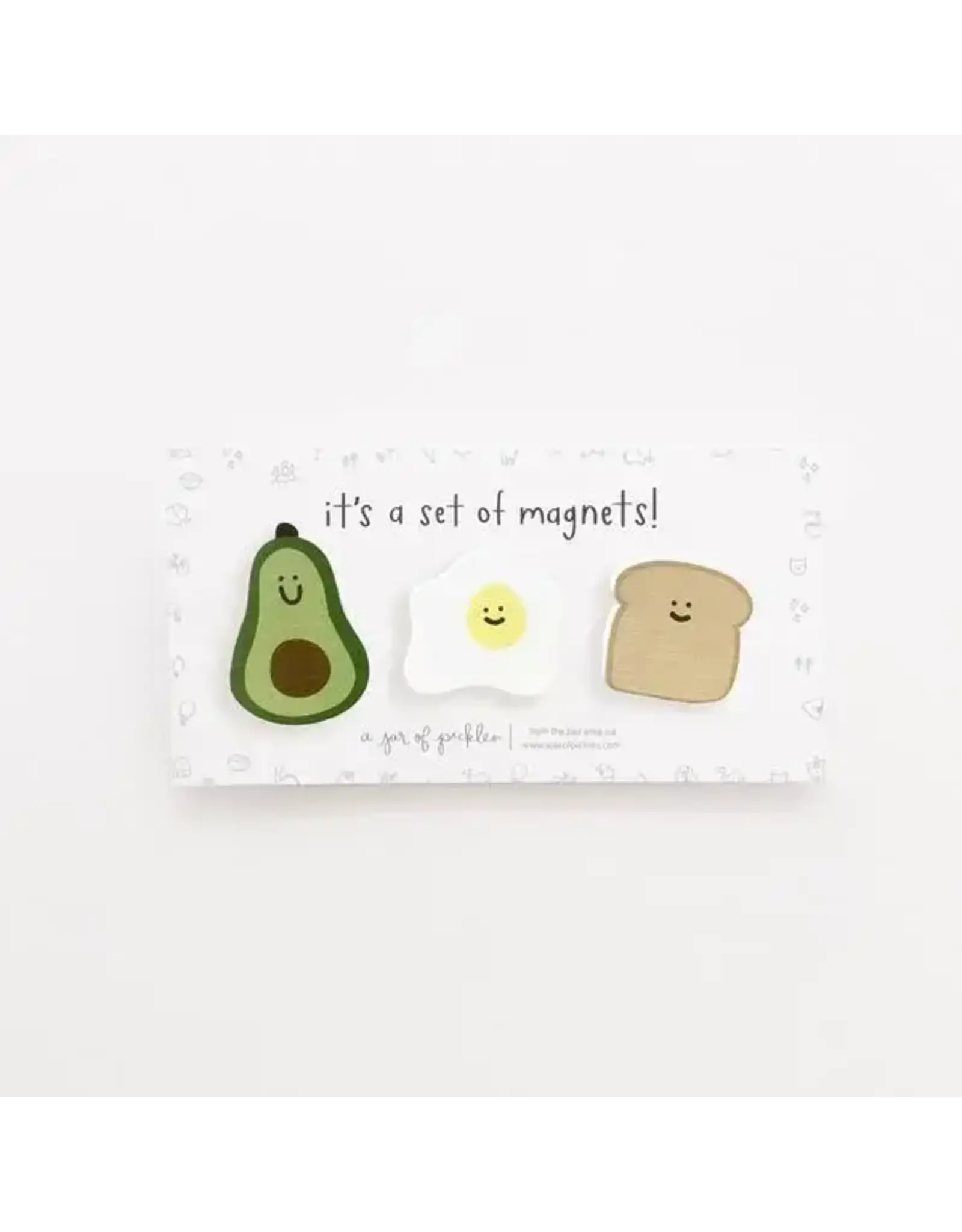 A Jar Of Pickles Breakfast Wood Magnet Set of 3