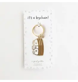 A Jar Of Pickles Bao Dumpling Basket Keychain