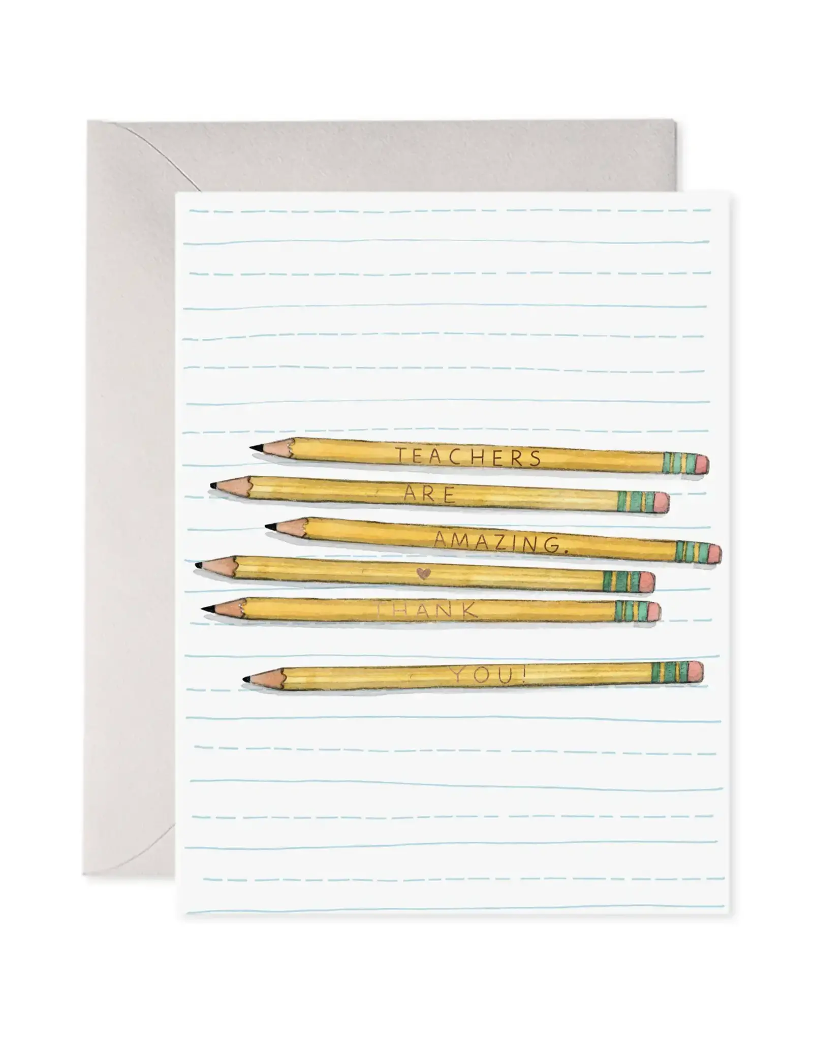 E. Frances Teacher Pencils Card