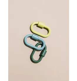 Nat + Noor Mini Metal Lock Keychain - Assorted Pistachio