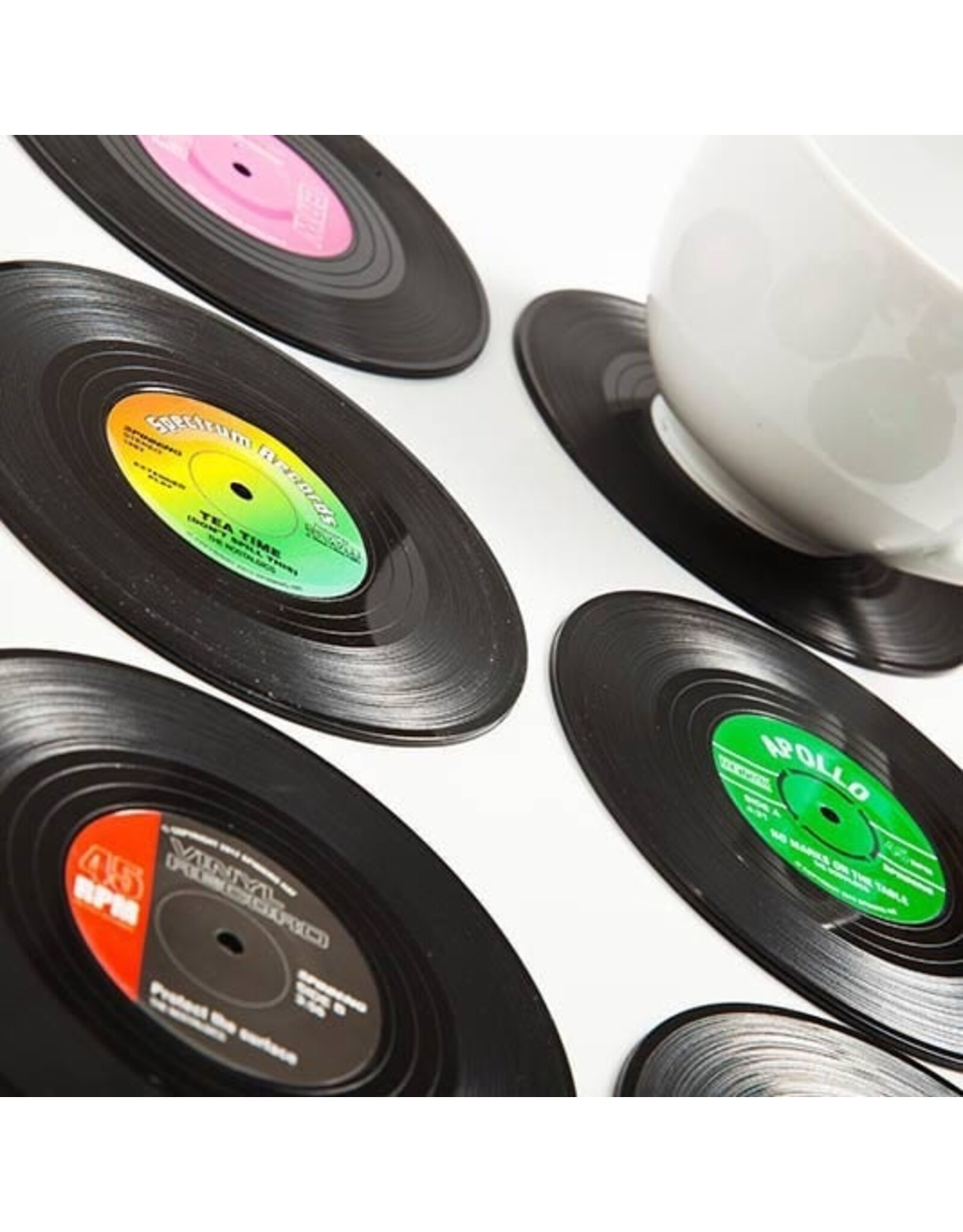 Gift Republic Vinyl Retro Coasters