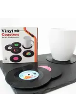 Gift Republic Vinyl Retro Coasters