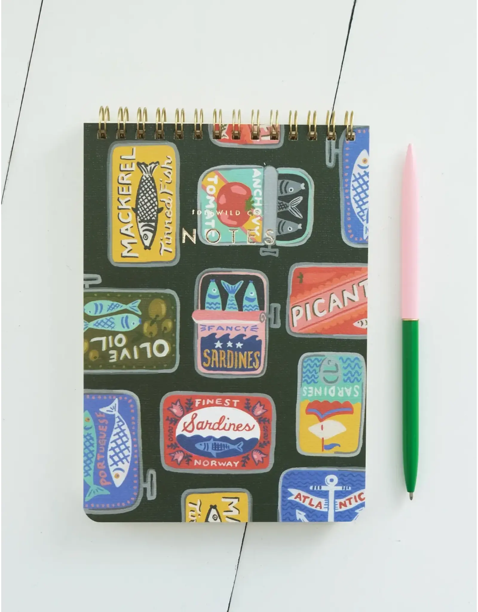 Tinned Fish Spiral Jotter Notepad