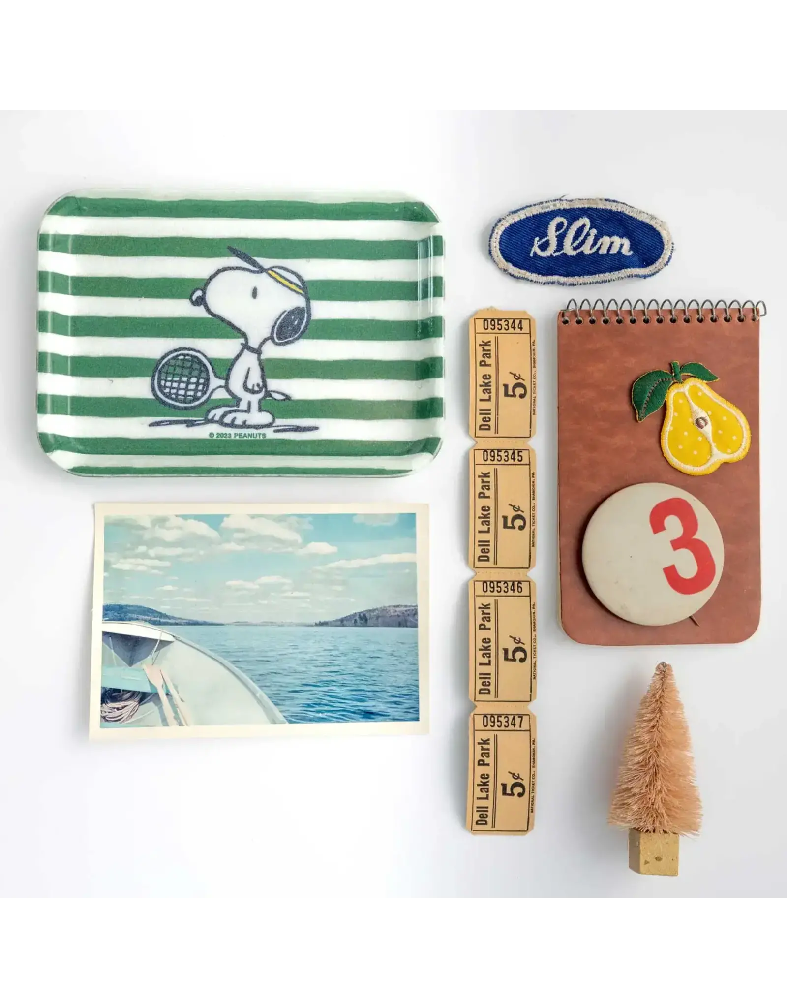 Three Potato Four 3P4 X Peanuts® - Snoopy Tennis Vintage-Style Tray