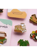 Occasionalish Tea and Books Pin