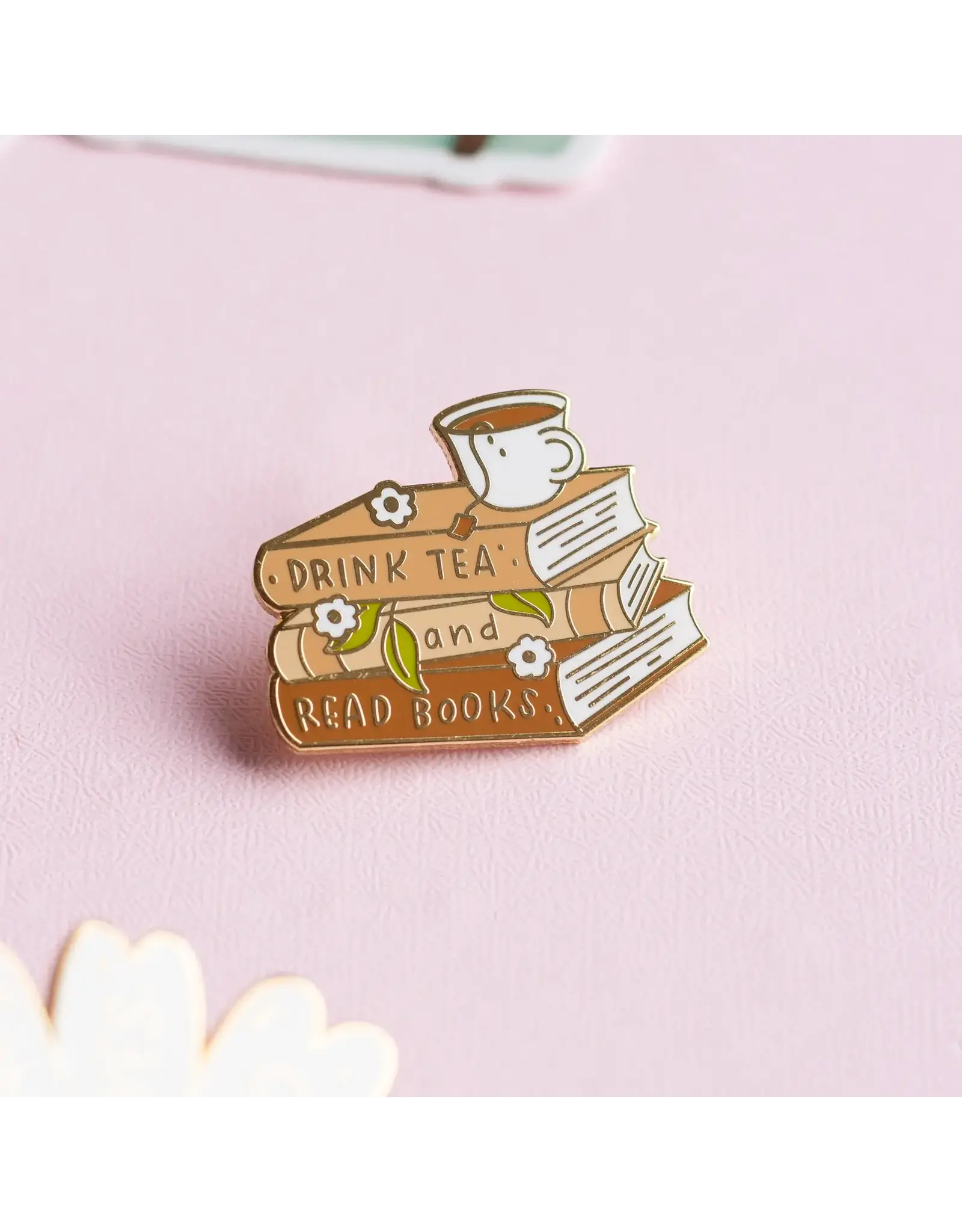 Occasionalish Tea and Books Pin