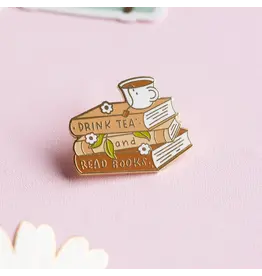 Occasionalish Tea and Books Pin