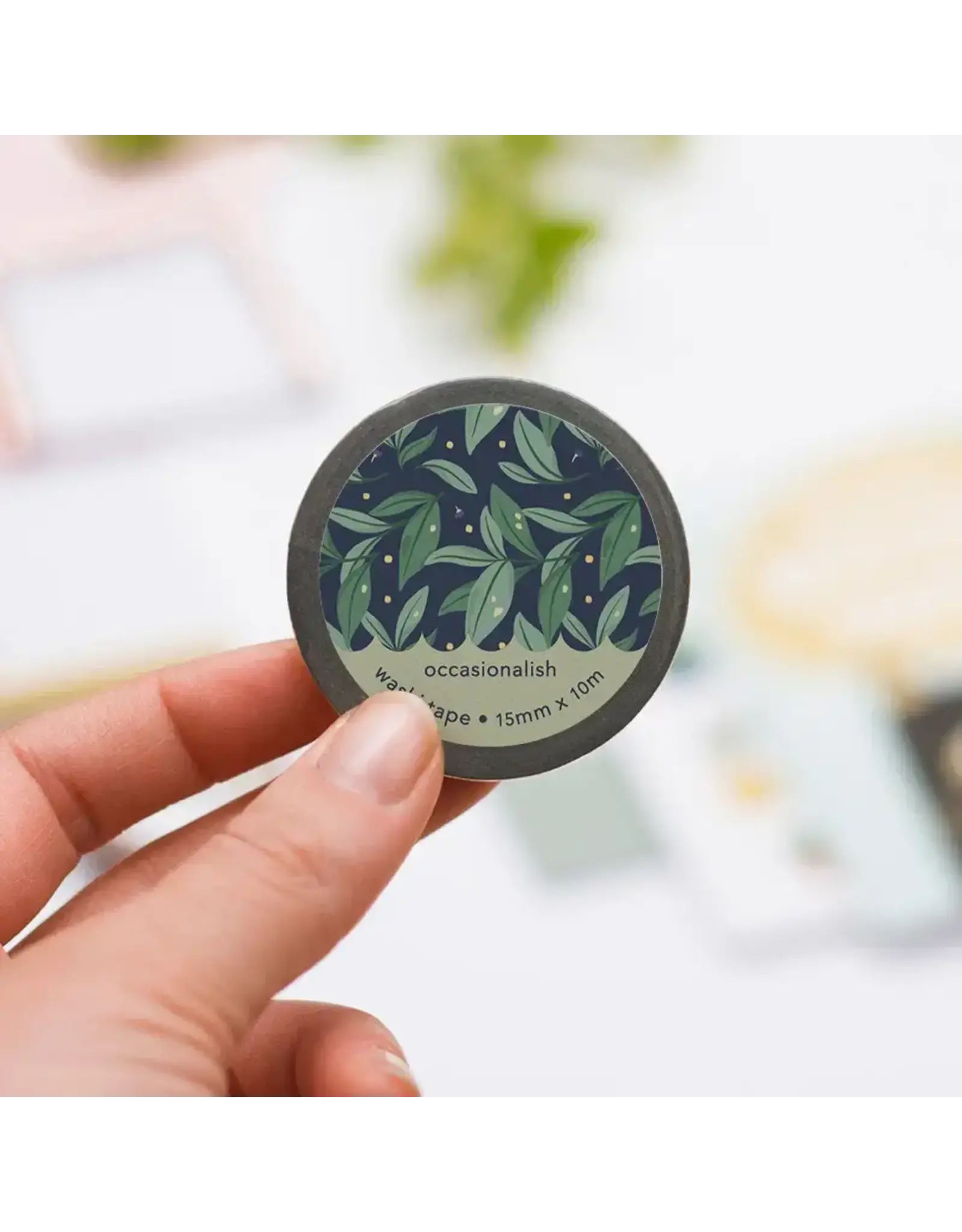 Occasionalish Midnight Leaves Washi Tape