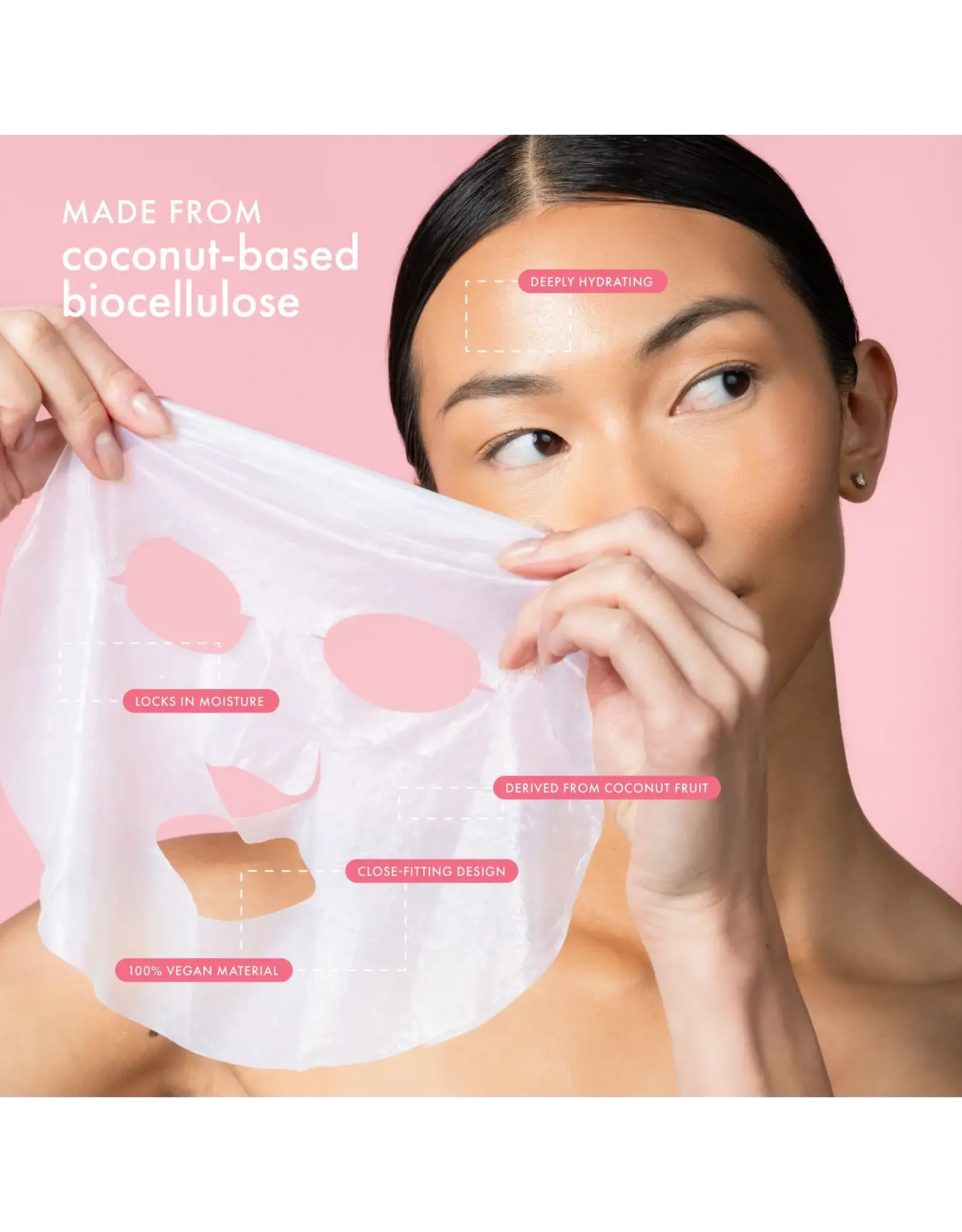 ESW Beauty Strawberry Coco Rosé Soothing Biocellulose Mocktail Mask