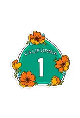 Brenna Daugherty Illustration California Highway 1 Sticker