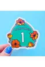 Brenna Daugherty Illustration California Highway 1 Sticker