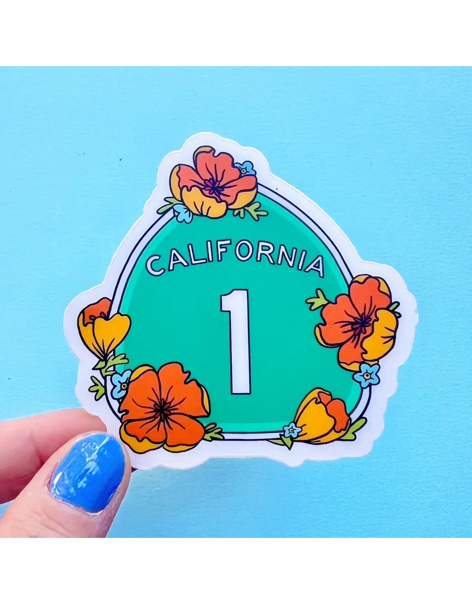 Brenna Daugherty Illustration California Highway 1 Sticker