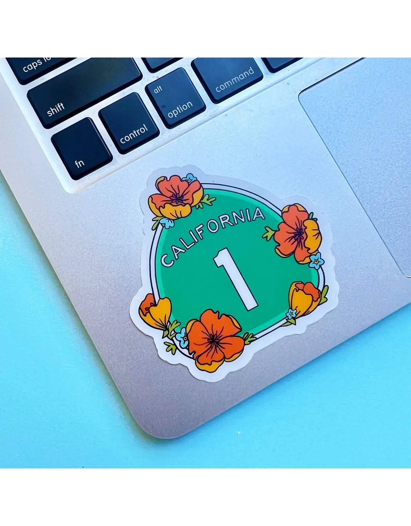 Brenna Daugherty Illustration California Highway 1 Sticker