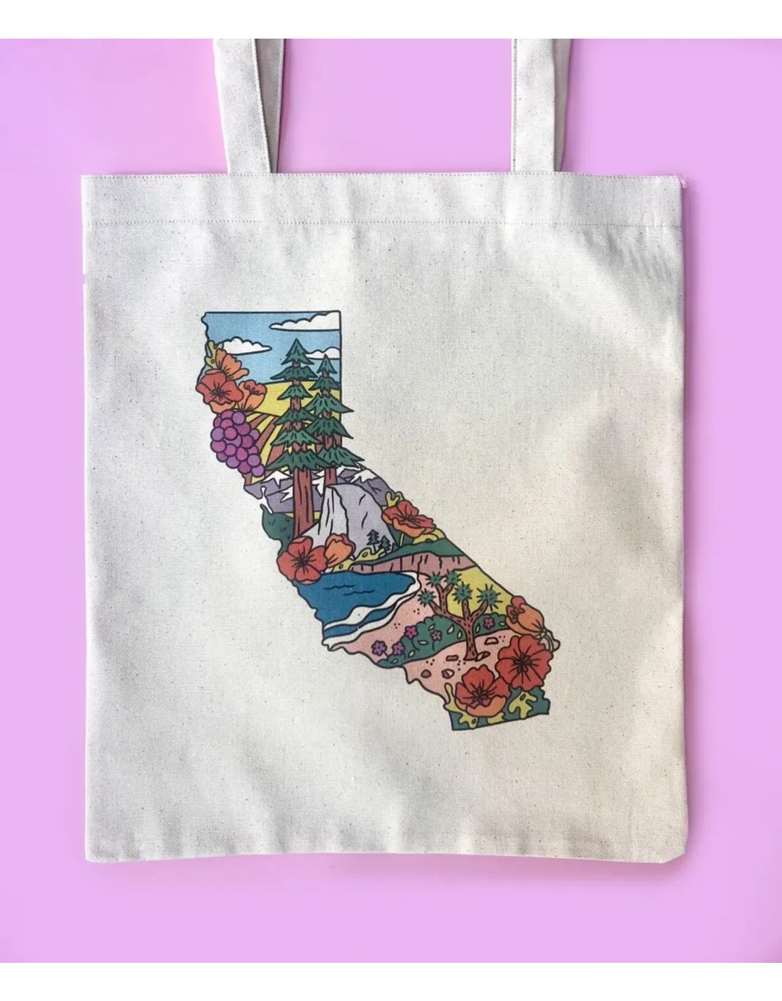 Brenna Daugherty Illustration California State Landmarks Tote Bag