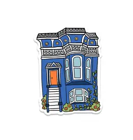 Brenna Daugherty Illustration San Francisco Blue House Sticker