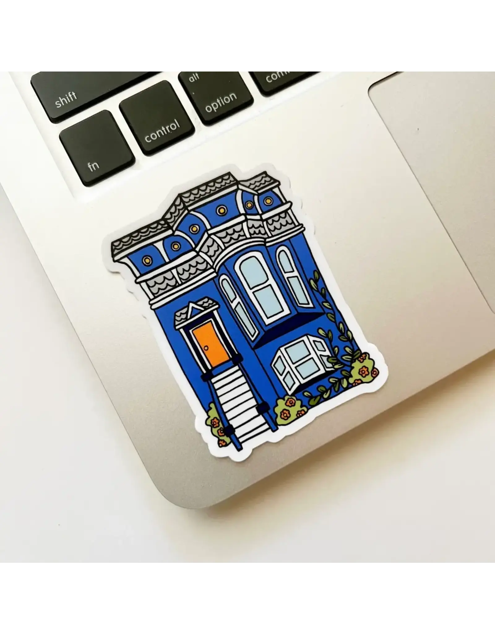 Brenna Daugherty Illustration San Francisco Blue House Sticker