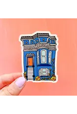 Brenna Daugherty Illustration San Francisco Blue House Sticker