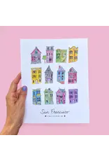 Brenna Daugherty Illustration San Francisco Colorful Houses Print
