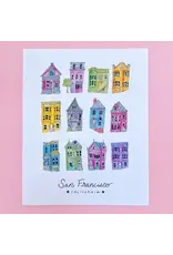 Brenna Daugherty Illustration San Francisco Colorful Houses Print
