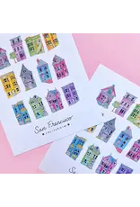 Brenna Daugherty Illustration San Francisco Colorful Houses Print