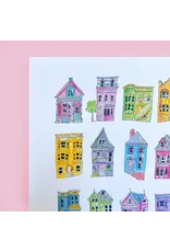 Brenna Daugherty Illustration San Francisco Colorful Houses Print