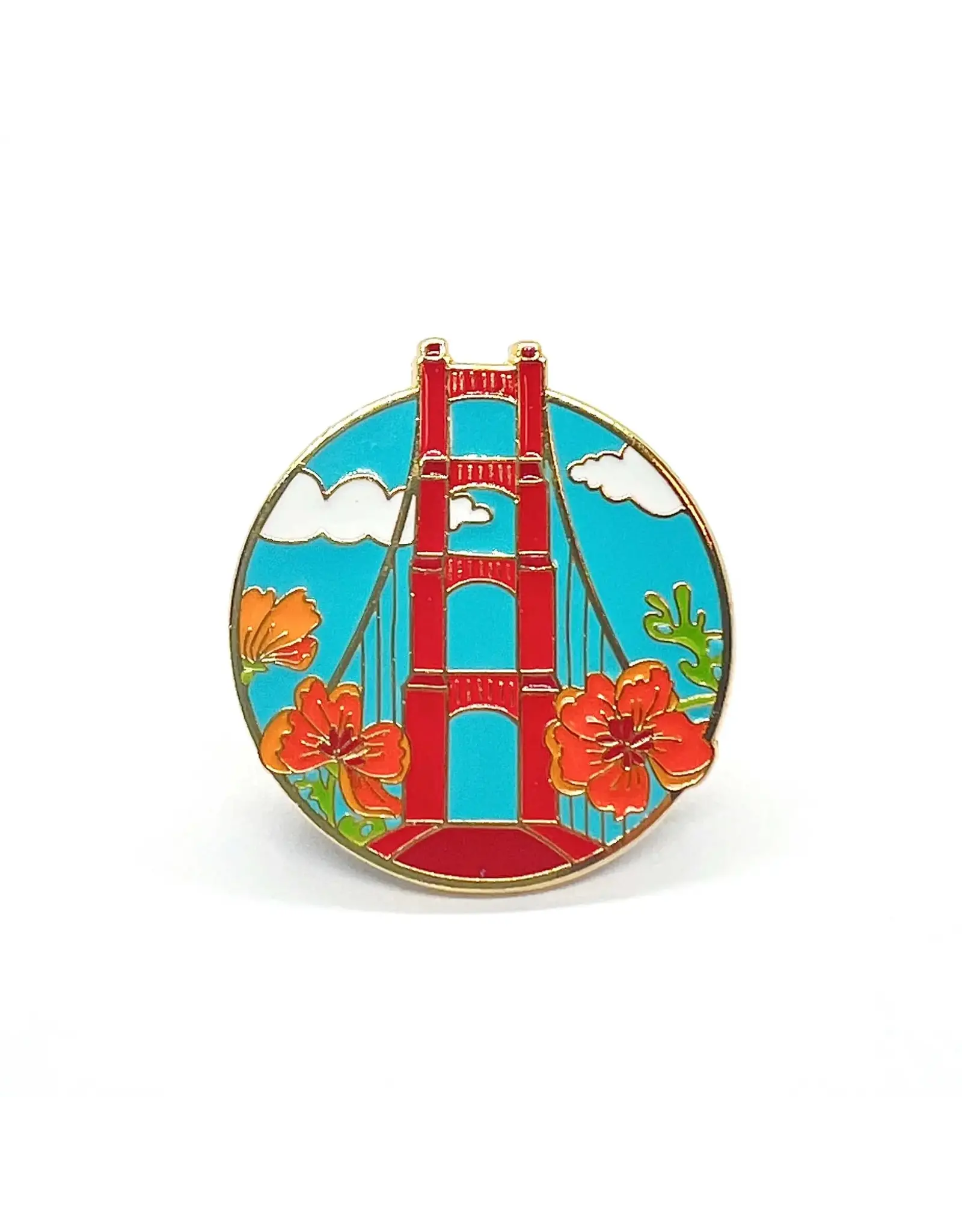 Brenna Daugherty Illustration San Francisco Golden Gate Bridge Pin