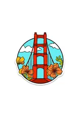 Brenna Daugherty Illustration San Francisco Golden Gate Bridge Sticker