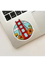 Brenna Daugherty Illustration San Francisco Golden Gate Bridge Sticker