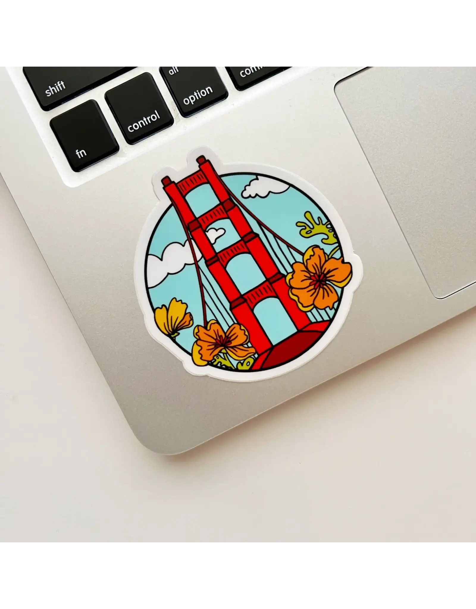 Brenna Daugherty Illustration San Francisco Golden Gate Bridge Sticker
