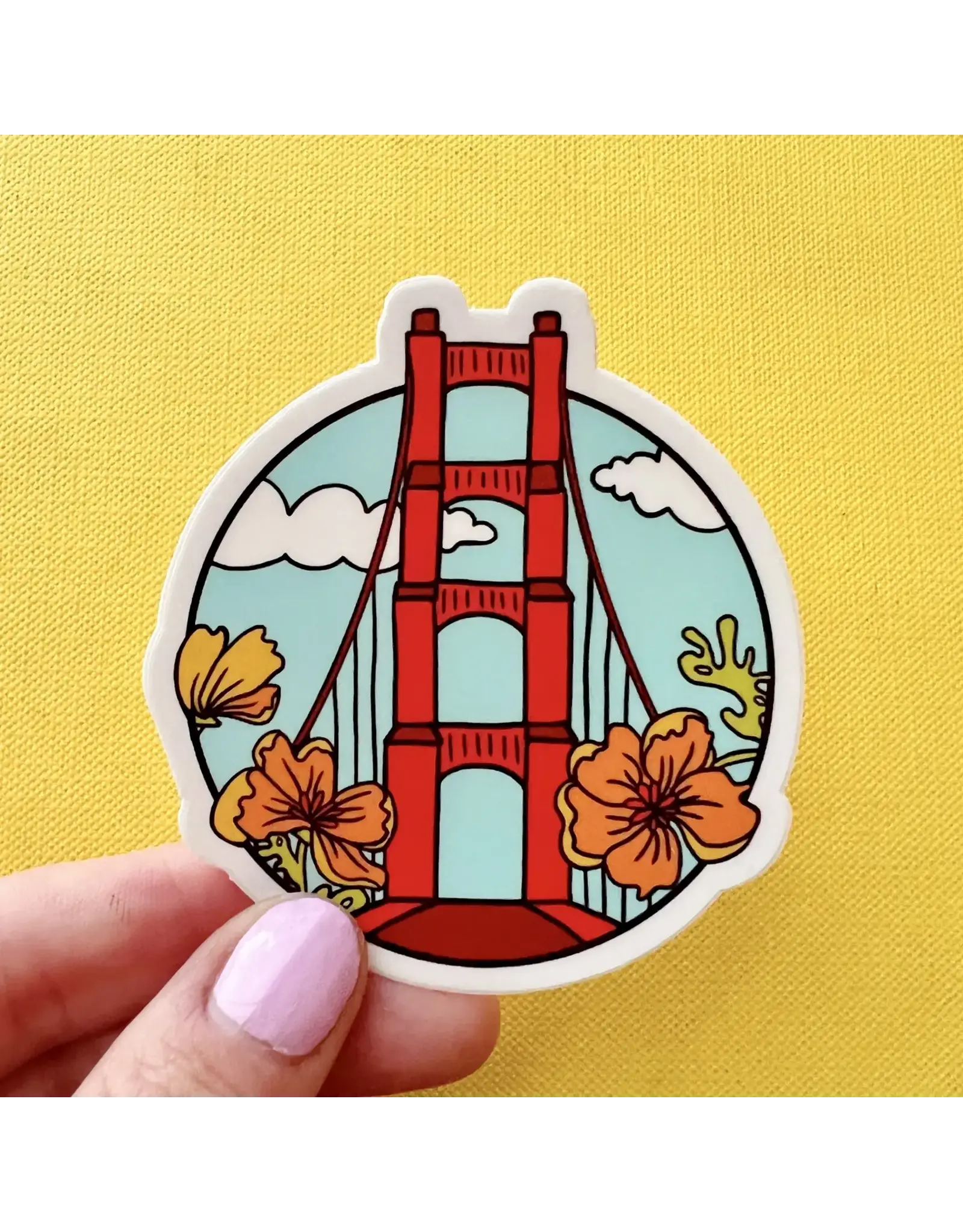 Brenna Daugherty Illustration San Francisco Golden Gate Bridge Sticker